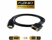 PremiumCord kabel s HDMI na VGA převodníkem, 2m