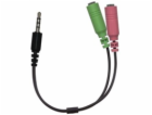 GENIUS audio adaptér 2x female 3,5mm jack na 1x male 3,5"...