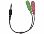 GENIUS audio adaptér 2x female 3,5mm jack na 1x male 3,5" jack