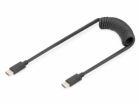 Digitus USB 2.0 Spiralkabel USB-C > USB-C (schwarz, 1 Met...