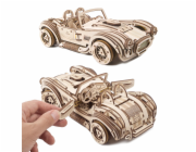 Hračka Ugears 3D dřevěné mechanické puzzle Driftující závoďák Cobra