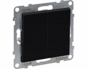 Legrand SUNO Dvojitý schodišťový spínač černý 10AX 250V automatické svorky 721408