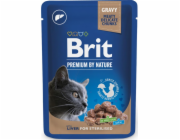 BRIT Premium Cat Liver Sterilised - mokré krmivo pro kočky - 100g