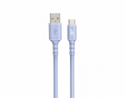 TB kabel USB-A - USB-C fialový 1m