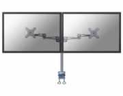 Neomounts FPMA-D935D - Montážní sada - plný pohyb - pro 2 LCD displeje - stříbrná - velikost obrazovky: 10"-27" - upevnění svorkou, upevnitelné na stůl