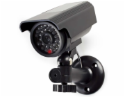 NEDIS atrapa bezpečnostní kamery s blikající LED/ bullet/ IP44/ venkovní/ černá