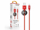 ALIGATOR PREMIUM Datový kabel 2A, Lightning červený