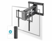 NEDIS nástěnný TV držák/ 37 - 75"/ nosnost 35 kg/ motorizovaný/ otočný/ vdálenost od stěny 48,5 cm/ DO/ ocel/ černý