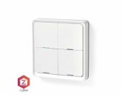 NEDIS chytrý nástěnný vypínač/ Zigbee 3.0/ nástěnný držák/ bílý