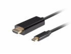 Lanberg USB-C(M)->HDMI(M) kabel 1m 4K 60Hz černá