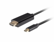 Lanberg USB-C(M)->HDMI(M) kabel 1m 4K 60Hz černá