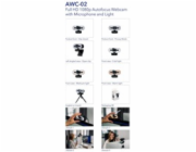 VERBATIM WebCam AWC-02 Full HD 1080p Autofocus, Microphon, Light