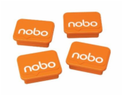 Nobo NOBO magnety na tabuli, obdélníkové, 18x22mm, 4 ks, oranžové