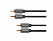 Kabel 2x Cinch konektor/2x Cinch konektor 1,8m KRUGER & MATZ KM0305
