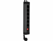 REV Outlet Strip   6-fold 2,4m  Supraline w. switch anthracite