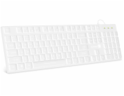 CONNECT IT kancelářská podsvícená klávesnice Chocolate WhiteStar, CZ + SK verze, bílá
