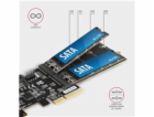 AXAGON PCES-SA4M2, PCIe řadič - 2x interní SATA 6G port +...