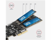 AXAGON PCES-SA4M2, PCIe řadič - 2x interní SATA 6G port + 2x SATA M.2 slot, ASM1164, SP & LP