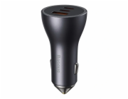 Baseus CGJP010013 Nabíječka do Auta Triple Quick Charger USB/USB-C/USB-C 65W Dark Grey