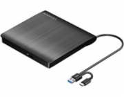 C-TECH Externí DVD vypalovačka DVD-USB-AC, USB 3.0, USB A/Type C