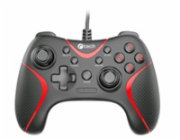 C-TECH Theon pro PC/PS3, 2 programovatelná makro tlačítka, 2x analog, X-input, vibrační, 1,8m kabel, USB