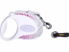 Flexi Vodítko Glam Composition S pásek 3m Pearl White