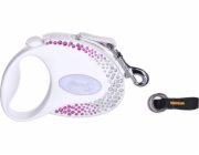 Flexi Vodítko Glam Composition S pásek 3m Pearl White