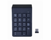 GEMBIRD numerická klávesnice KPD-W-02, bezdrátová 2.4GHz, černá