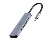 Gembird A-CM-COMBO5-02 USB Type-C 5-in-1 multi-port adapter (Hub + HDMI + PD + stereo audio)