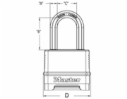 Master Lock Kombinační visací zámek -  Excell - 56mm