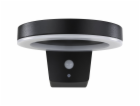 REV LED Solar wall light Round  metal bl.motion detec.202...