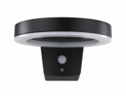 REV LED Solar wall light Round  metal bl.motion detec.2023001100