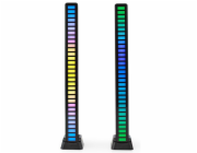 NEDIS LED herní světlo/ napájení z baterie/ pro notebook/ stolní provedení/ RGB/ USB-A/ černé