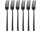Sambonet Rock PVD 6 Cake Forks  DolceNero Lucido