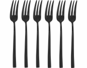 Sambonet Rock PVD 6 Cake Forks  DolceNero Lucido