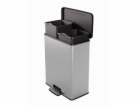 Odpadkový koš Curver Deco Bin Duo 26 l + 26 l stříbrný