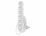 Prodlužovací kabel 3 m / 6 zásuvek / bílý / PVC / 1,5 mm2
