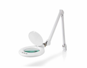 NEDIS zvětšovací stolní LED lampa/ čočka 3 dioptrie/ spotřeba 10 W/ teplota 6500 K/ světelný tok 660 lm/ bílá
