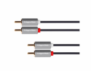 Kabel 2x Cinch konektor/2x Cinch konektor 1m KRUGER & MATZ KM1213 Basic