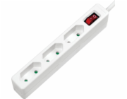 LogiLink Prodlužovací kabel LogiLink 3 zásuvky 1,5 m bílý