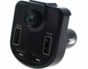 MTuning_F FM vysílač FM vysílač Bluetooth 12-24V 2xUSB 3,1A voltmetr