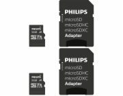 Philips MicroSDHC 2-Pack    32GB  Class 10 UHS-I U1 incl. Adapter