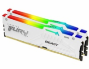 KINGSTON DIMM DDR5 32GB (Kit of 2) 5600MT/s CL36 FURY Beast Bílá RGB EXPO