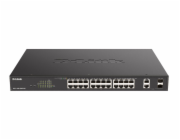 Přepínač D-Link D-Link Switch 26-port vrstva2 Poe+Gigabit Smart