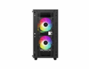 DEEPCOOL skříň CC360 ARGB / MiniITX / 3x120 ARGB fan / USB 2.0 / USB 3.0 / tvrzené sklo / černá