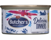 BUTCHER S Delicious Dinners Kuře s krůtím masem - mokré krmivo pro kočky - 85 g