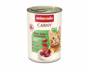 ANIMONDA Carny Adult Hovězí krůtí králík - mokré krmivo pro kočky - 400 g