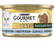 PURINA Gourmet Gold Succulent Delights Ocean fish - mokré krmivo pro kočky - 85g