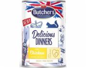 BUTCHER S Delicious Dinners Chicken Jelled Pieces - mokré krmivo pro kočky - 400 g