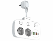 COLORWAY Prodlužovací napájecí přívod/ 2x Schuko/ 3x USB-A/ 1x USB-C / kabel 2,5cm